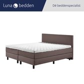 Luna Bedden - Boxspring Luna - 160x210 Compleet Bruin Glad Bed