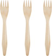 Couverts jetables en bois Natural Cutlery - Fourchettes - 100 pièces - Compostables