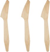 Couverts jetables en bois Natural Cutlery - couteaux - 100 pièces - compostable