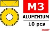Team Corally - Aluminium sluitring - voor M3 Verzonkenkopschroeven - BD=8mm - Goud - 10 st