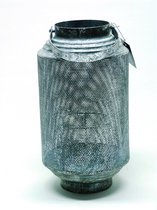 Oval Metal Lantern 16*30cm Antic Silver