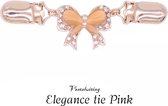 Vestsluiting - Elegance tie pink - vestclip dames -vestsluiting dames - vestclip - vestsluiting vestclip - sjaalspeld - vestspeld - vestklem
