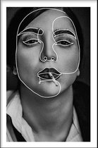 Walljar - Smoke - Zwart wit poster