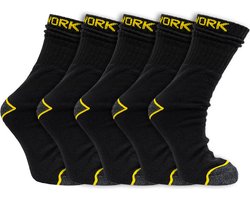 Work werksokken | heren sokken | zwart | 5 paar | Maat: 43-46