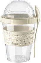 Yoghurtbeker To Go - 600 ML - Lunchbeker - Fruit/Muesli - Beige