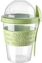 Yoghurtbeker To Go - 600 ML - Lunchbeker - Fruit/Muesli - Groen