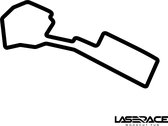 Laserace circuit van hout F1 Baku muurdecoratie zwart Berken multiplex