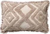 Dutch Decor BOHO - Sierkussen van katoen 40x60 cm Snow White - wit