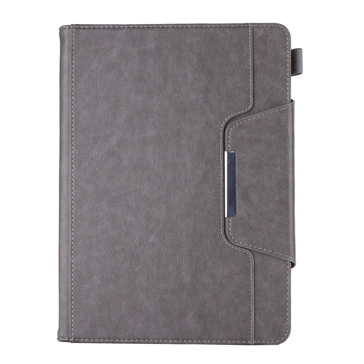 Mobigear Tablethoes geschikt voor Apple iPad 9 (2021) Hoes | Mobigear Luxury Bookcase + Stylus Houder - Grijs