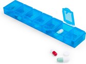 Pilulier 7 jours - pilulier - boite à médicaments - bleu