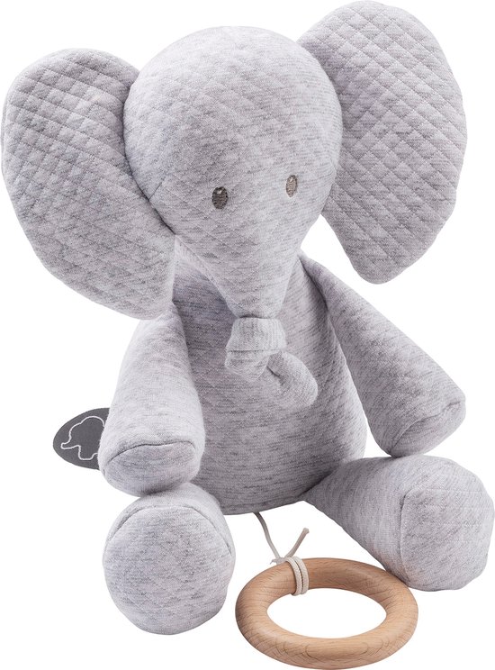 Product: Nattou Olifant Tembo - Muziek Knuffel - 30 cm - Jacquard Grijs, van het merk Nattou