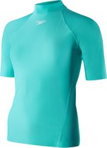 Speedo Short Sleeve Rash Top Zwemshirt Dames - Groen / Wit - Maat S