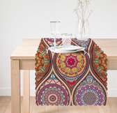 Chemin de table textile velours imprimé De Groen Home - Motifs orientaux - Velours - Chemin 40x140