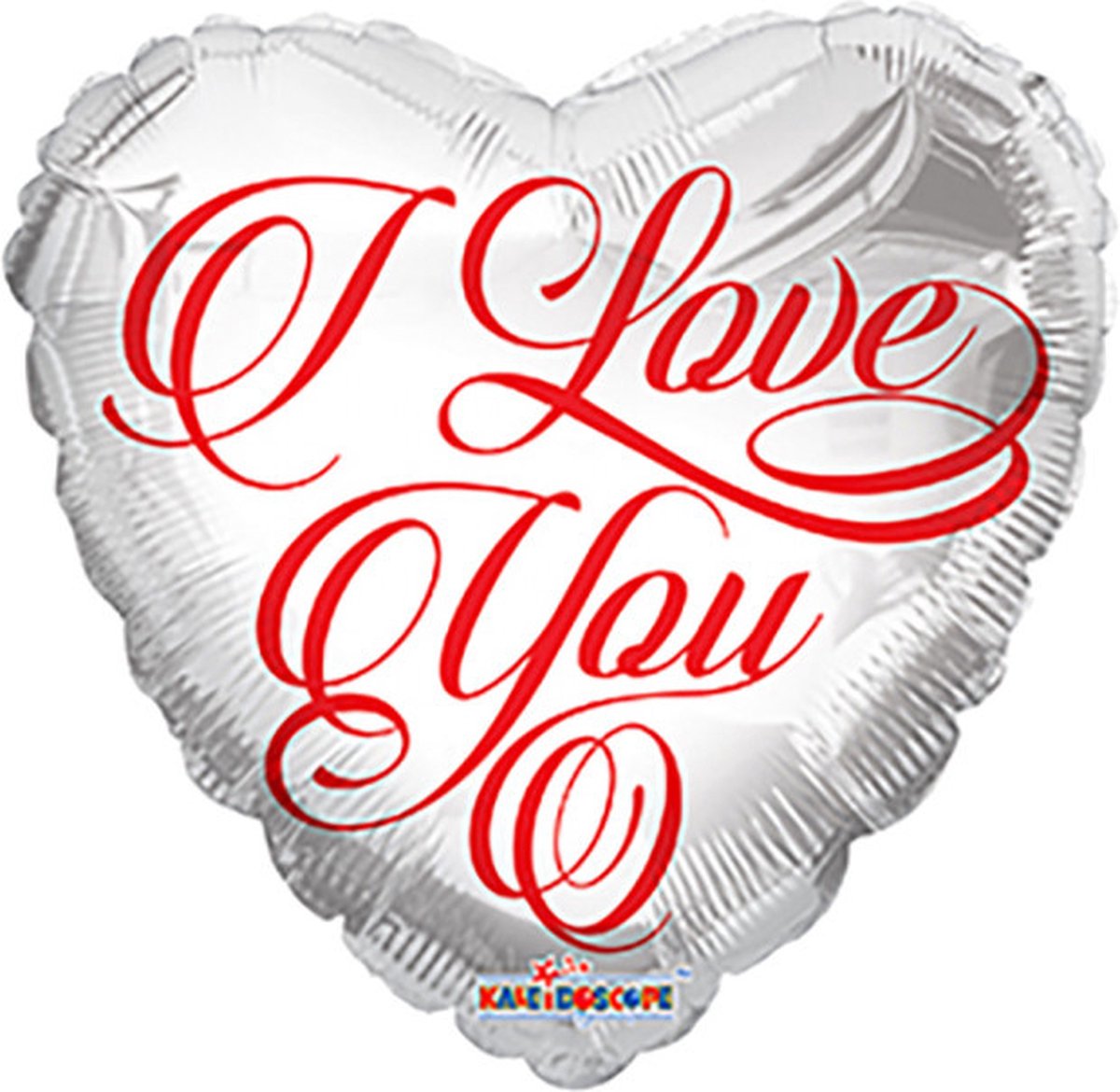 Kaleidoscope Folieballon I Love You 45 Cm Zilver/rood