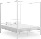 Hemelbedframe metaal wit 160x200 cm