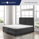 Luna Bedden - Boxspring Luna - 180x220 Compleet Antraciet 4vaks Bed