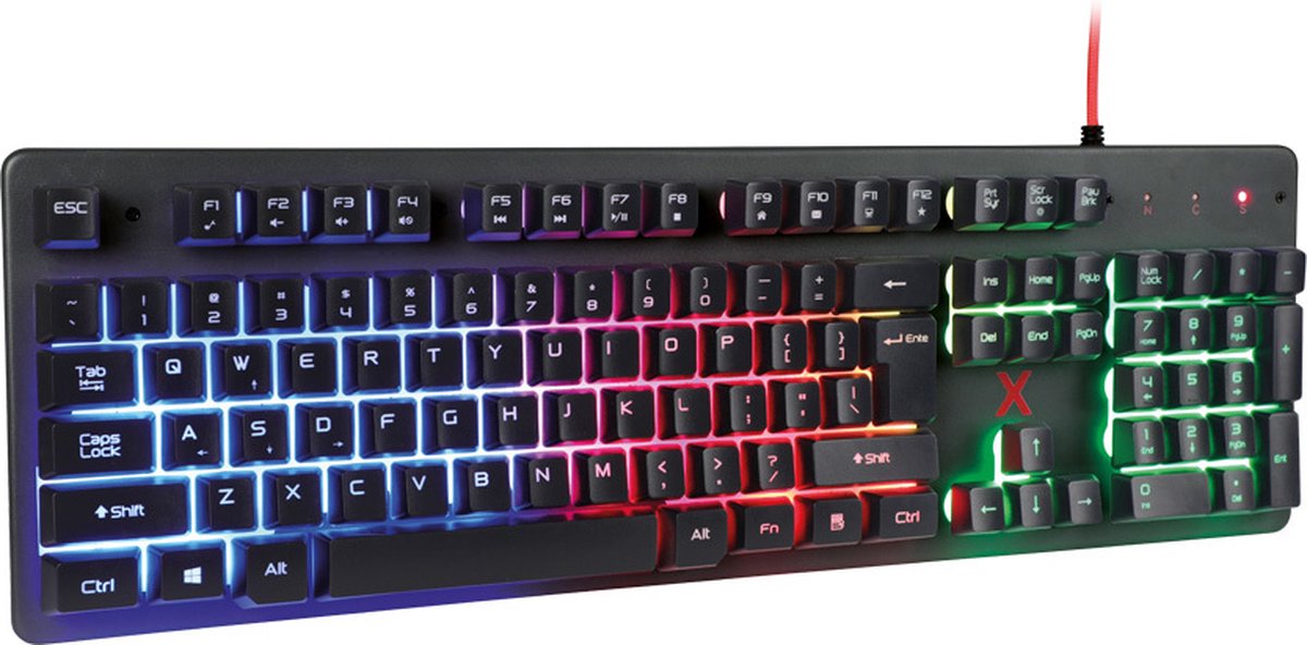 Maxlife MXGK-200 - Gaming toetsenbord QWERTY met RGB verlichting - zwart