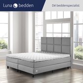 Luna Bedden - Boxspring Luna - 160x210 Compleet Grijs 8vaks Bed