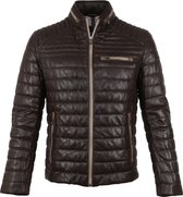 Milestone - Terenzio Jas Leer Donkerbruin - 56 - Modern-fit