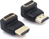 Garpex® Set van 2 - Haakse HDMI Adapter - 1x 270° Gehoekt en 1x 90° Gehoekt - HDMI-Connector - HDMI Female