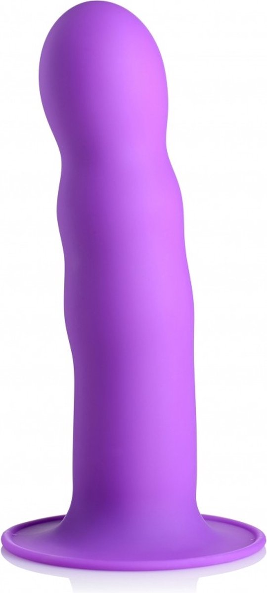 Goedkoopste Squeeze-It Wavy Dildo - Paars