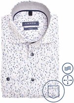 Ledûb modern fit print blauw