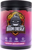 Boom Energy Framboos & Zwarte bes - Gezonde energy drink - Sportdrank - Energiedrank - Gaming Energy - 50 servings