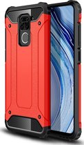 Xiaomi Redmi Note 9 Hoesje - Mobigear - Outdoor Serie - Hard Kunststof Backcover - Rood - Hoesje Geschikt Voor Xiaomi Redmi Note 9