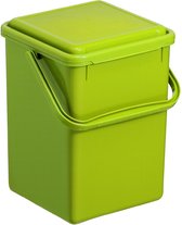 Rotho  - Groenafvalemmer  - Prullenbak voor op het aanrecht - Afvalbak - Compostbak - GFT - 8 Liter - Groen