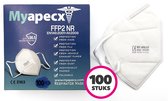 Myapecx FFP2 Medische Monmaskers- Wegwerp Mondkapjes met Neusbrug- CE Gecertificeerd- Chirurgische Mondmaskers 5 Laags- 100 Stuks- Wit