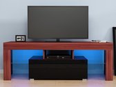 Moderne Tv Tafel Kast Hoogglans Deur  Met Rgb Led Verlichting woonkamer Meubels - bruin