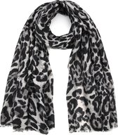 Sunset Fashion - Sjaal - Leo print - Grey