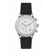 Lee Cooper LC06800.331 - Horloge - Analoog - Heren - Mannen - leren band - Zwart - Zilverkleurig - Wit