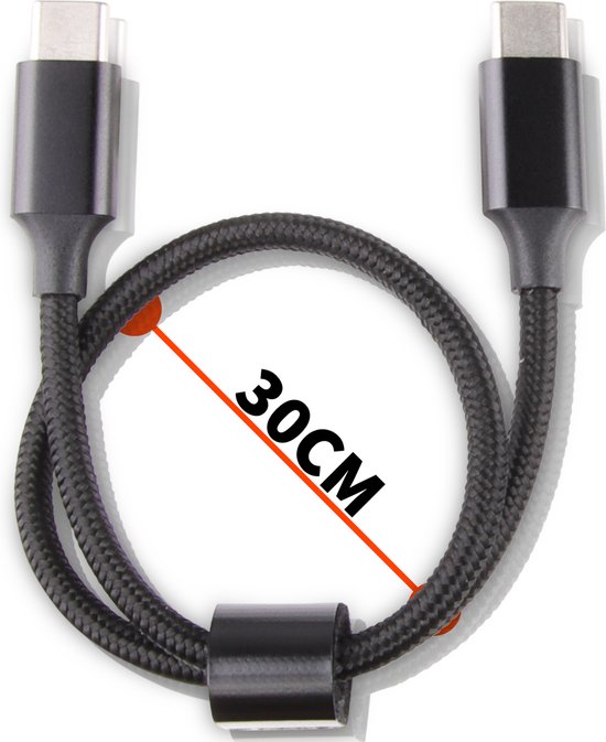 Câble chargeur USB-C vers USB-C - 30 CM - Charge ultra Fast 60W - Convient  pour | bol