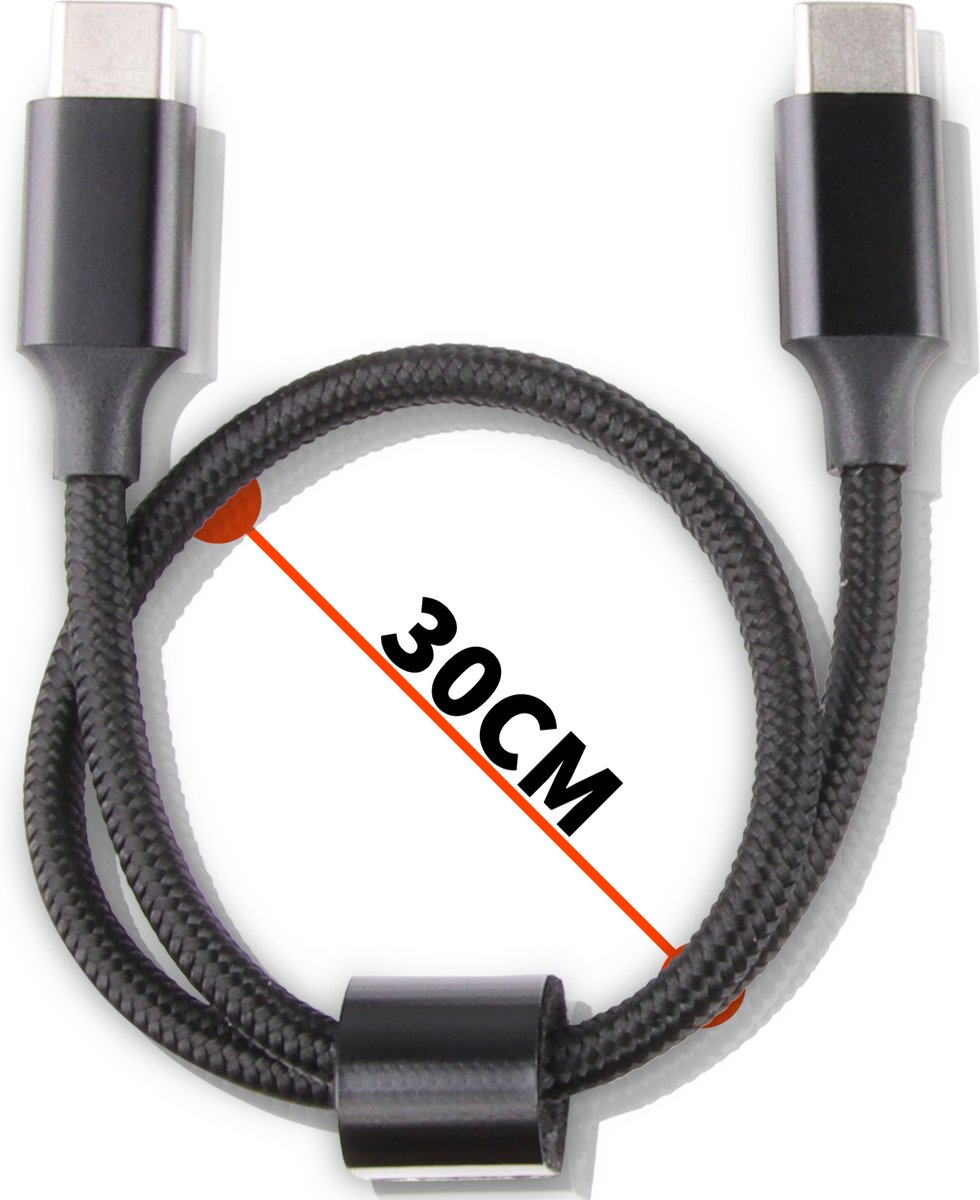 Câble chargeur USB-C vers USB-C - 30 CM - Charge ultra Fast 60W