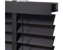 Dutchblinds Houten Jaloezieën 50mm - Zwart - 240 x 175 cm - Raamdecoratie op maat