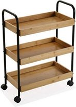 Trolley bamboe - Trolley - Bamboe trolly - Trolley voor wasmiddel - Organize trolley - Keuken trolley