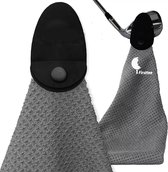 Firsttee  golf handdoek met geïntegreerde magneet - MICROFIBER - Absorberend & Snel Drogend - Golfset - Golfhanddoek - Golfhanddoeken - Golf accessoires - Golftrainingsmateriaal - Sport - Training - Cadeau - Golfballen - Trolley Tees - Net - Mat