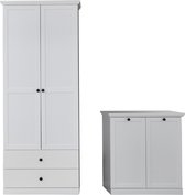 BrandsonBaxter garderobe opstelling 177 x 196 cm wit.