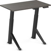 Worktrainer - YDesk - Klein zit sta bureau - Elektrisch - Memory display - 100x60 cm - Zwart/Bruin eiken