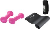 Tunturi - Fitness Set - Dumbbells 2 x 0,5 kg - Fitnessmat 180 cm x 60 cm x 1,5 cm