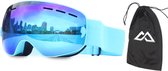 CriFlak® Skibril Voor Kinderen - Winter Blauw - Wintersport Bril - Skiën & Snowboarden - Spiegellens - Jongens & Meisjes - Breed Gezichtsveld
