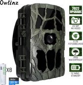 Owlinz Wildcamera met nachtzicht – Wildlife camera – Beveiligingscamera met nachtzicht – Waterdicht– Jacht – Waterdicht – 20MP – 4K Video – Inclusief 32GB Micro SD-kaart en Batterijen
