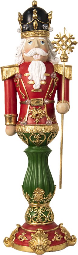 Clayre & Eef Figurine Casse-noisette 67 cm Rouge Vert Polyrésine