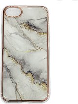 Apple iPhone 6 / 7 / 8 / SE 2020 Hoesje Wit Marmer  Stevige Siliconen TPU Case – iPhone 6 / 7 / 8 / SE 2020 Luxe Xtreme Stevige Back Cover Shockproof telefoon hoesje