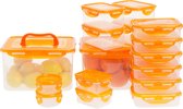 Lock&Lock Vershoudbakjes - Set van 16 Stuks - Oranje deksels