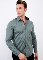 Katoenen Overhemd Heren - Slim Fit - 3099 - Groen