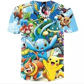 T-shirt met Pikachu en andere Pokemons