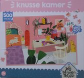 Puzzel - Blijf Thuis Puzzel - Kinderpuzzel - 500 stukjes - Familiespel - Familiepuzzel - knusse woonkamer