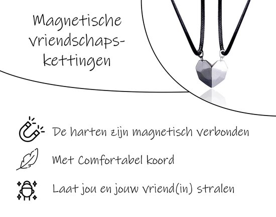 Ozmw 1 paar magnetische halskettingen voor koppels, game controller-hanger, geschikt voor koppels of beste vrienden, verjaardagscadeau